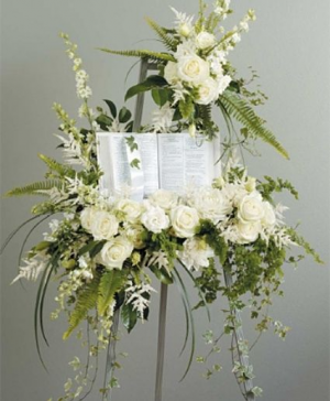White and Green Standing Spray Funeral in Abbotsford, BC | FUNERAL FLOWERS ABBOTSFORD White and Green Standing Spray Funeral in Abbotsford, BC | FUNERAL FLOWERS ABBOTSFORD