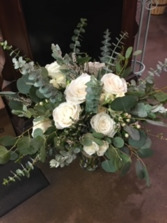White and Grey Bridal Bouquet 