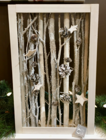 White and Grey Wooden Decor Frame Giftware Decor