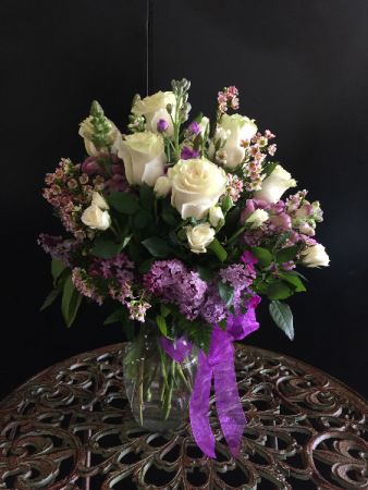 White and lavender floral mix 