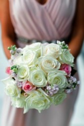 White and light pink Bridal bouquet