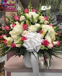 White and Pink Basket