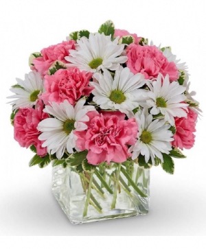 White and Pink Bouquet  Flower arrangement 