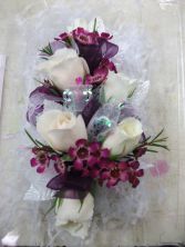 White and Pink Corsage Wrist Corsage