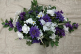 WHITE AND PURPLE SPRAY SILK
