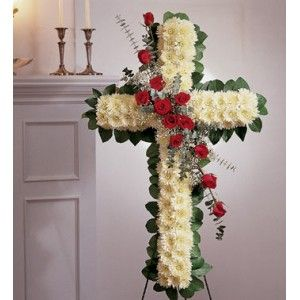 WHITE AND RED CROSS  in Daphne, AL | WINDSOR FLORIST