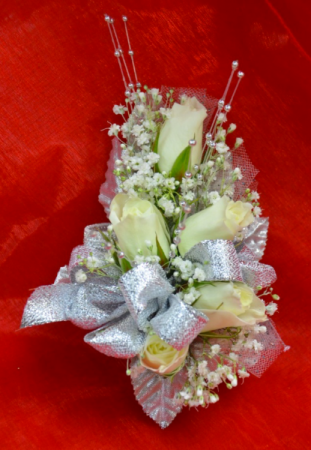White and Silver Corsage-10C 