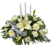 White and Silver Elegance Centerpiece
