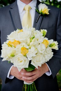White And Yellow Bridal Bouquet 