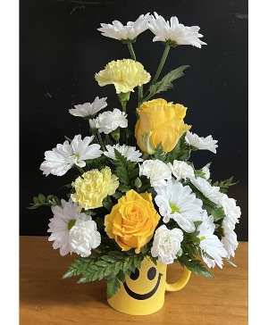 White and Yellow Smiles fresh flowers