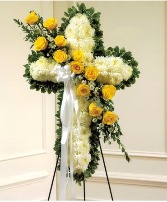 White and Yellow Standing Cross Your Choice of Colors