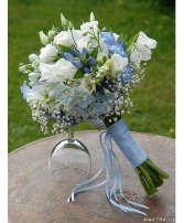 WHITE & BABY BLUE DANCE BQT PROM