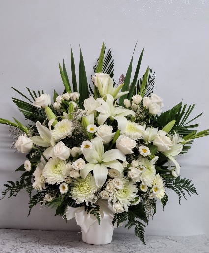 White basket funeral  Funeral 