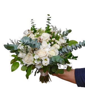 White Berries Eryn Wedding Bouquet Flower Arrangement