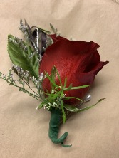 WHITE Boutonniere PROM BOUTONNIERE