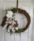 white burlap wreath wreath