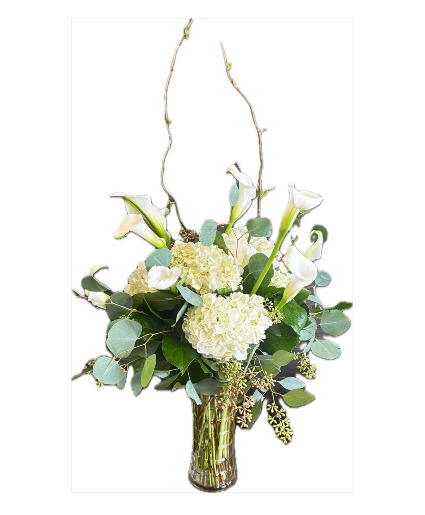 White Calla Elegance Flower Arrangement