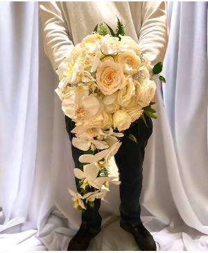 White Cascade Bridal Bouquet  