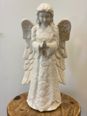 White ceramic Angel  22inches 