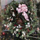 White Christmas Artificial Wreath