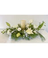 White Christmas Glow Table Arrangement