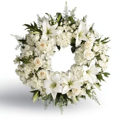 White Comfort Wreath 