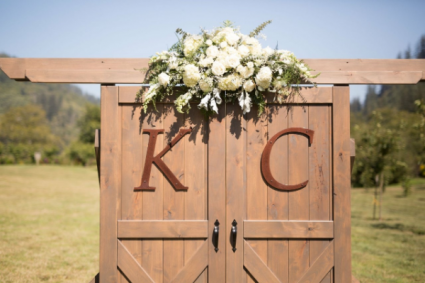 White Country Wedding Floral Swag