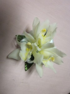 3 White Cymbidium Orchid Corsage, $30.00 