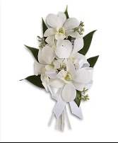White Dendrobium Corsage 