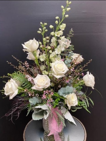 White Dozen Roses Mixed  in Savanna, IL | Sassy Stems Floral & Gift Boutique