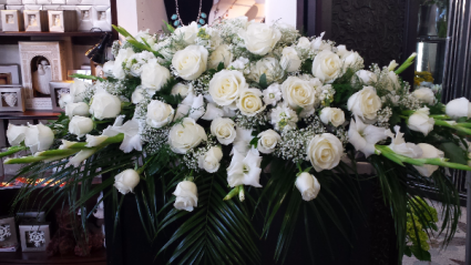 White Elegance  Casket Flowers