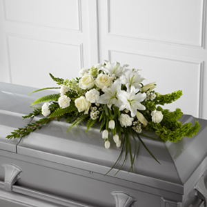 White Elegance Casket Spray  in Fredericton, NB | GROWER DIRECT FLOWERS LTD