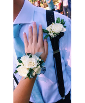 White Elegance Corsage and Boutonierre