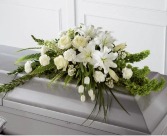 White Elegant Casket Spray 