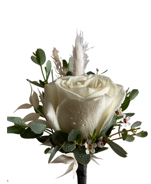 White Country Style Boutonniere Boutonnieres