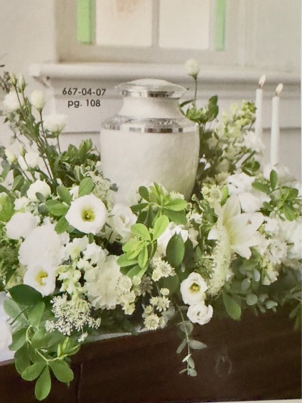 White Floral-Urn Urn Arrangement