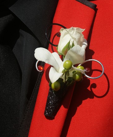 White Flower Boutonniere Prom Flowers in Paris, ON | Upsy Daisy Floral Studio White Flower Boutonniere Prom Flowers in Paris, ON | Upsy Daisy Floral Studio