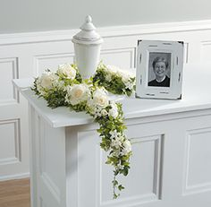 White Funeral Garland - 531 Funeral arrangement 