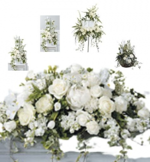 White Funeral Premium 2 Package in Abbotsford, BC | BUCKETS FRESH FLOWER MARKET INC.