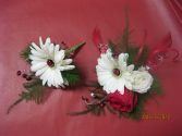 White Gerber Corsage & Bout Corsage & Bout