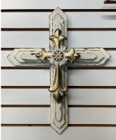 White & Gold Large Cross 