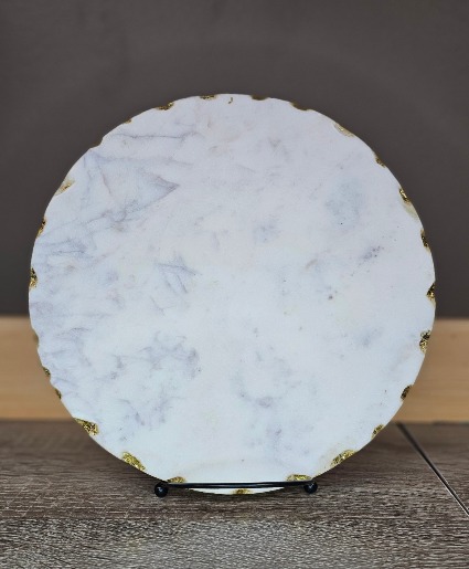 White & Gold Marble Trivet  