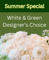 White & Green Summer Special Vase Bouquet