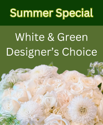 White & Green Summer Special Vase Bouquet