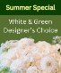 White & Green Summer Special Vase Bouquet