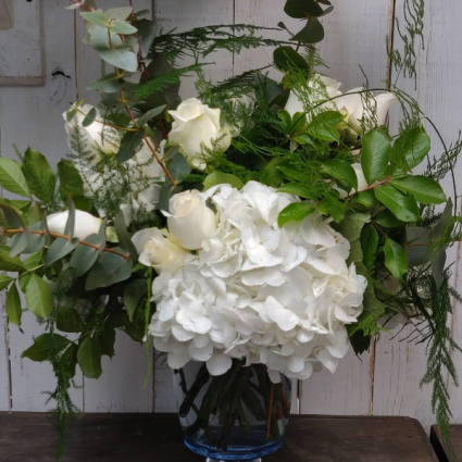 White & Green Vase Custom