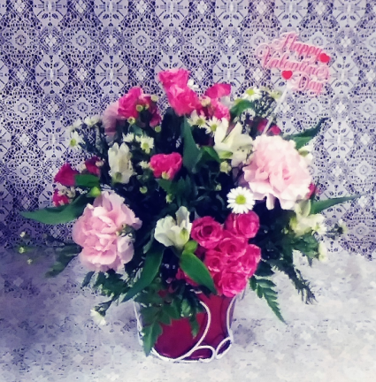 White Heart Basket