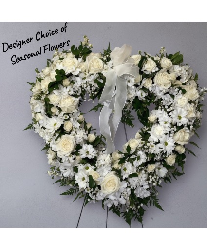 White Heart Wreath Wreath