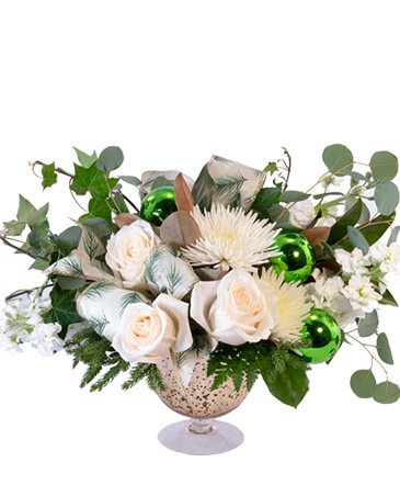 White Holiday Cheer Christmas Flowers in Newport, ME | Blooming Barn Florist Gifts & Home Decor