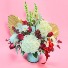 White Hydrangea and Red Roses 